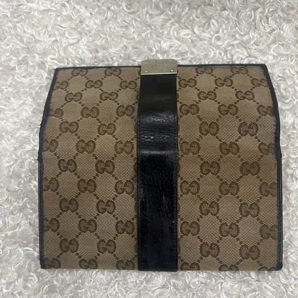 Gucci Beige GG Canvas and Leather Flap Wallet - Picture 5 of 12